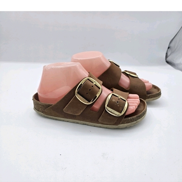 Birkenstock Arizona Big Buckle Sandals Cognac Leather Size 37 US 6 6.5 - Picture 3 of 11
